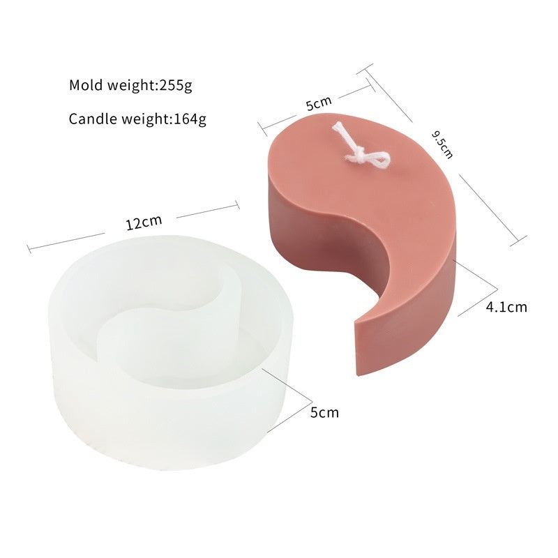 Moule à bougie cylindrique en silicone Gossip DIY Creative Home Aromatherapy Gypsum Decoration