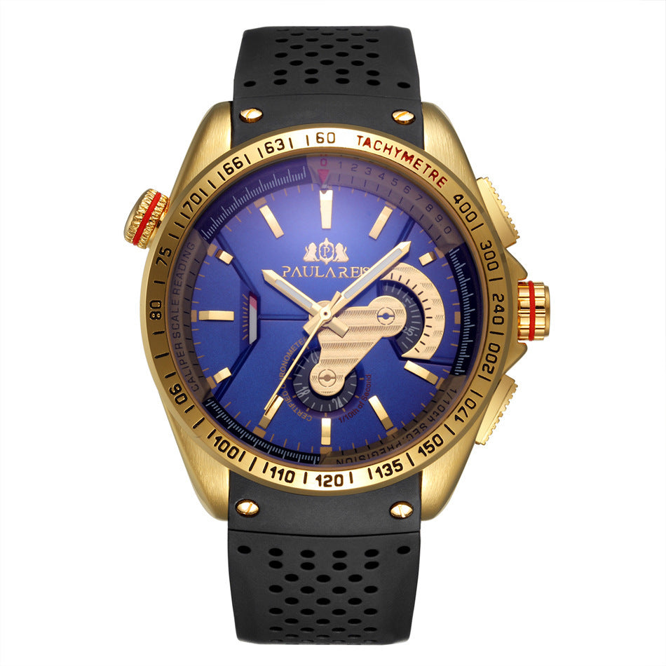 Montre pour hommes classique à bande noctilumineuse multifonctionnelle mécanique automatique