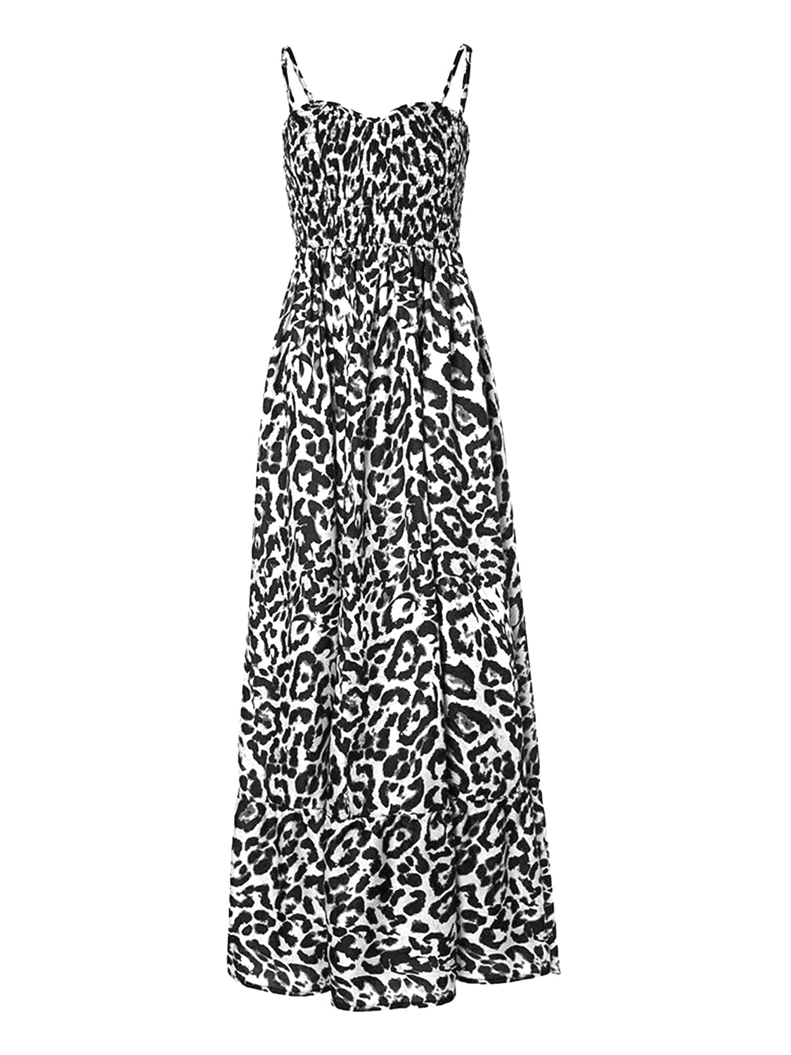 Leopard Sweetheart Neck Cami Dress