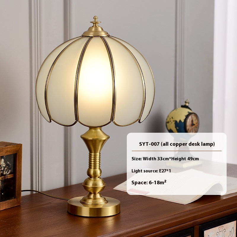 American Retro All Copper Swan Desk Lamp