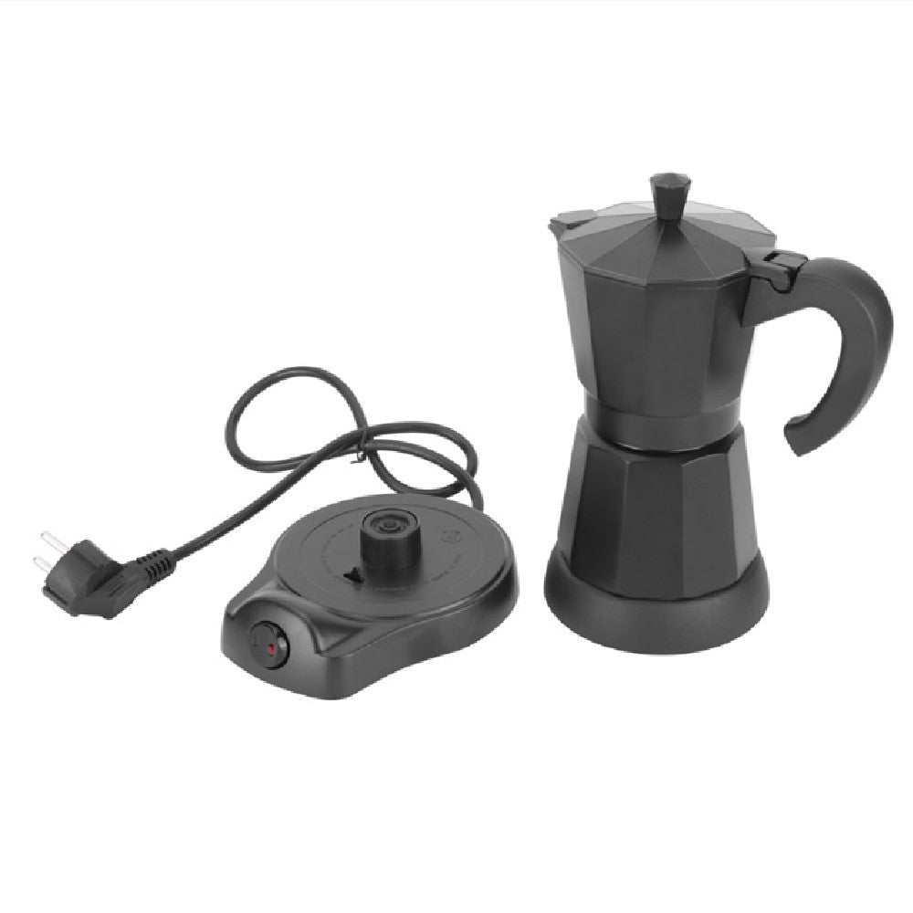 Olla Moka con calefacción eléctrica de aluminio, máquina para preparar café con enchufe europeo italiano