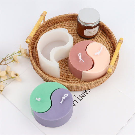 Moule à bougie cylindrique en silicone Gossip DIY Creative Home Aromatherapy Gypsum Decoration