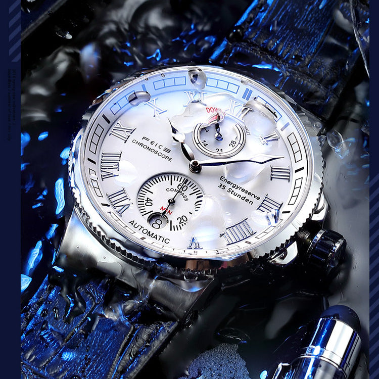 Reloj luminoso impermeable para hombre a la moda.