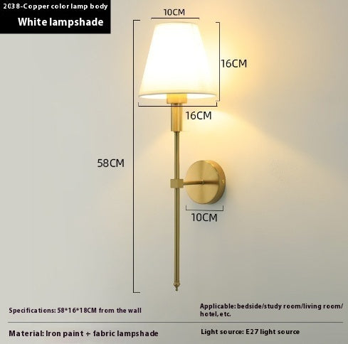 Amazon American Wall Lamp Simple Modern Bedroom Bedside Lamp Nordic Home Living Room Aisle Balcony Monocephalic Wall Lamp