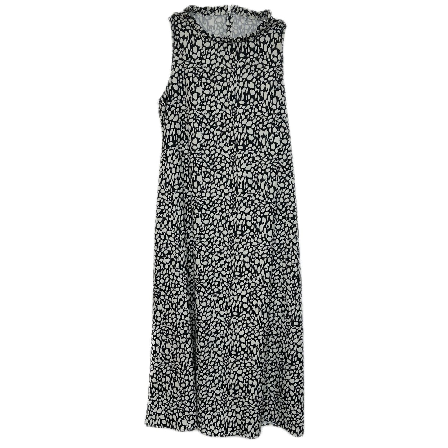 Vestido largo informal con estampado de leopardo minimalista para mujer