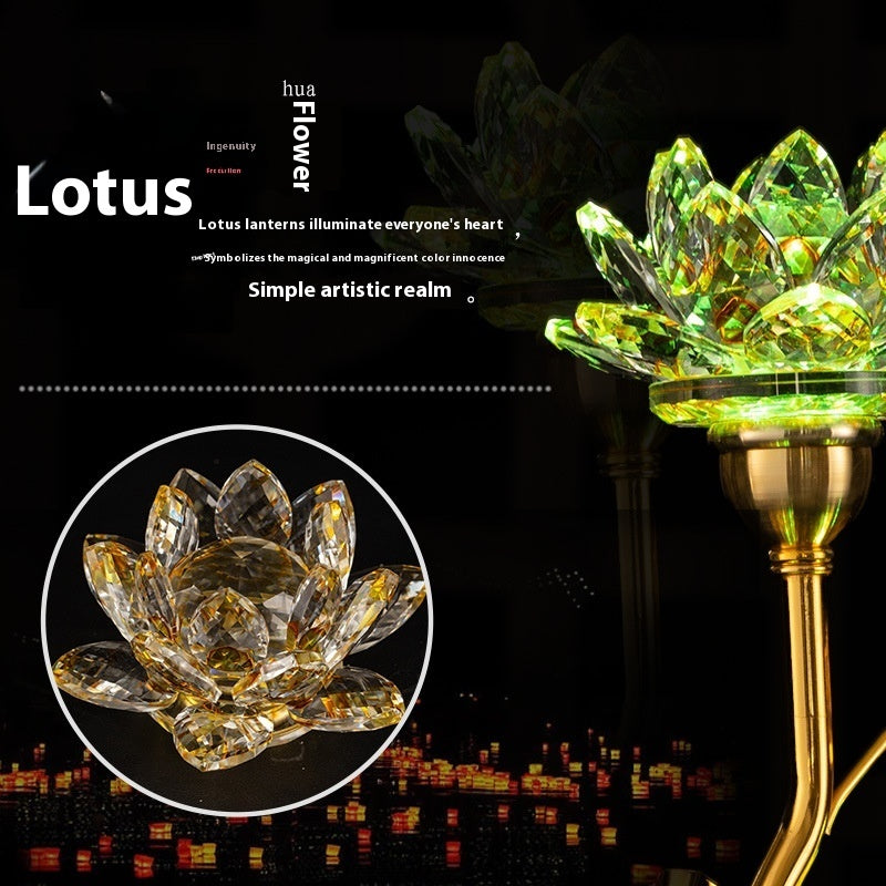 Colorful Lotus Plug-in Three Products Colored Glaze Led Pilot Lamp