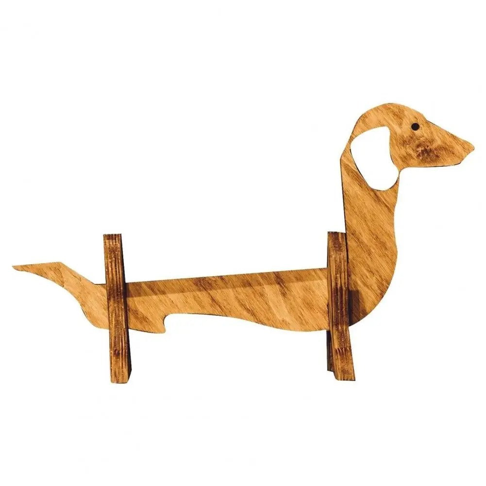 Dachshund Single Bottle Home Decoration Wooden Desktop Wine Rack