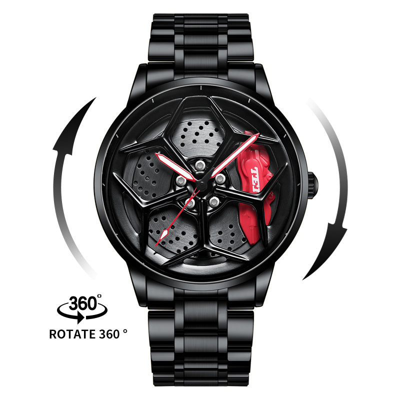 Reloj impermeable modificado hueco tridimensional de moda para hombres y mujeres