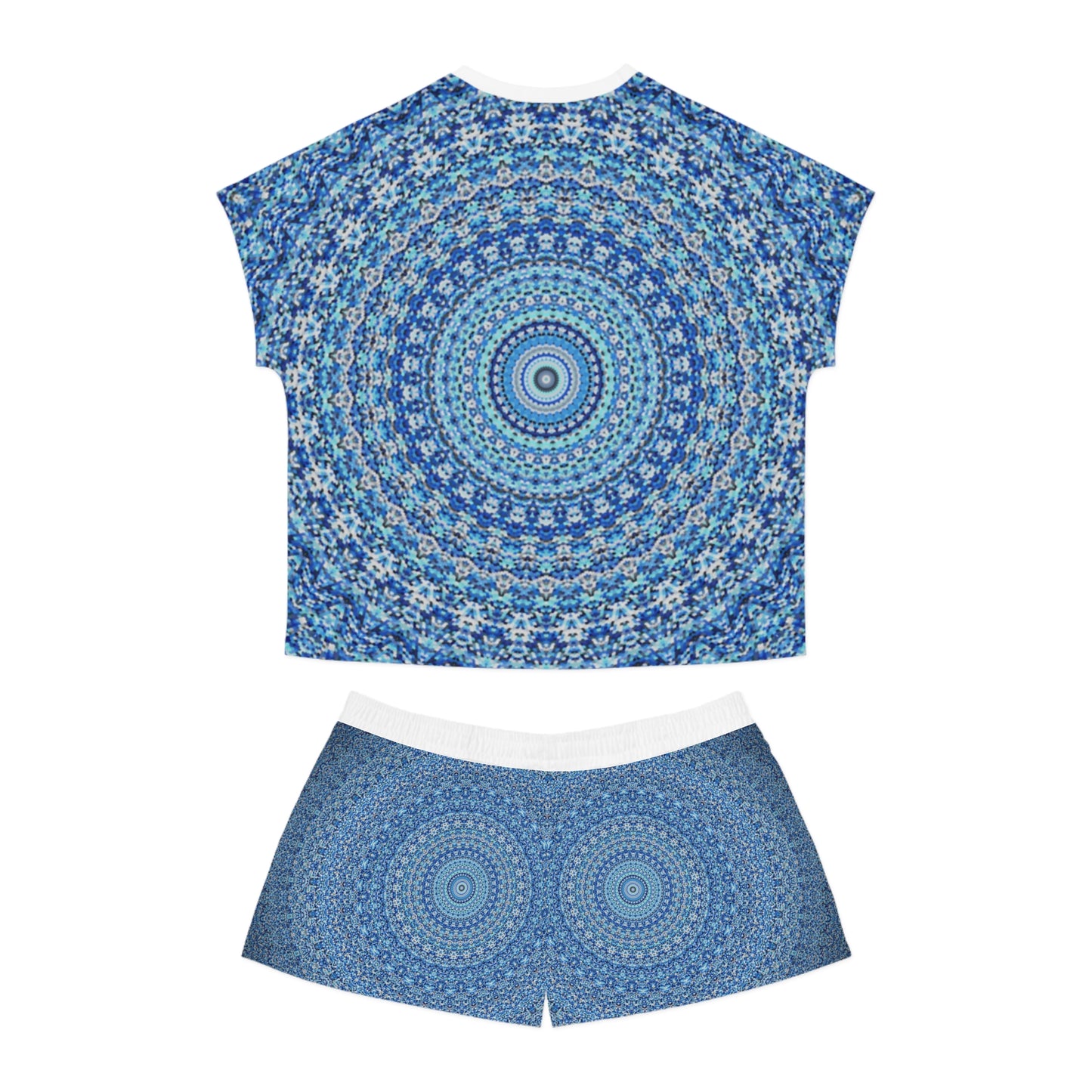 Mandala bleu - Ensemble pyjama court Inovax pour femme