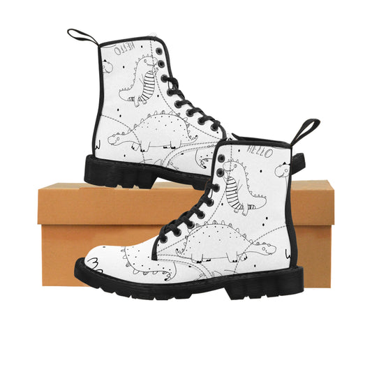 Doodle Dinosours - Botas de Lona Mujer Inovax