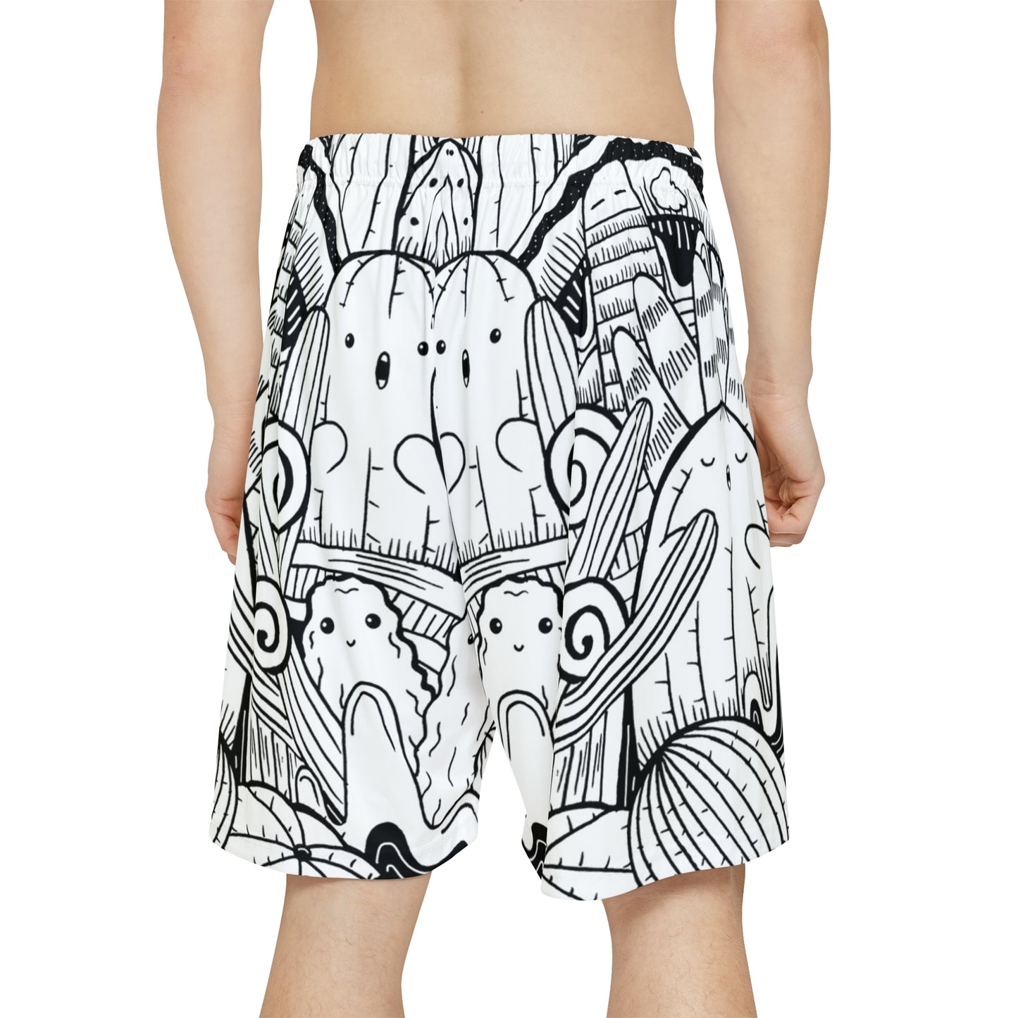 Doodle Cactus - Inovax Men’s Sports Shorts