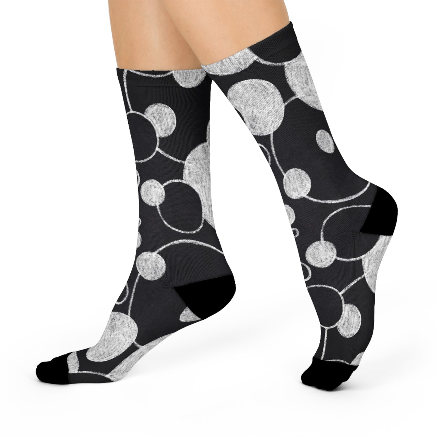 Black Dots - Inovax Cushioned Crew Socks