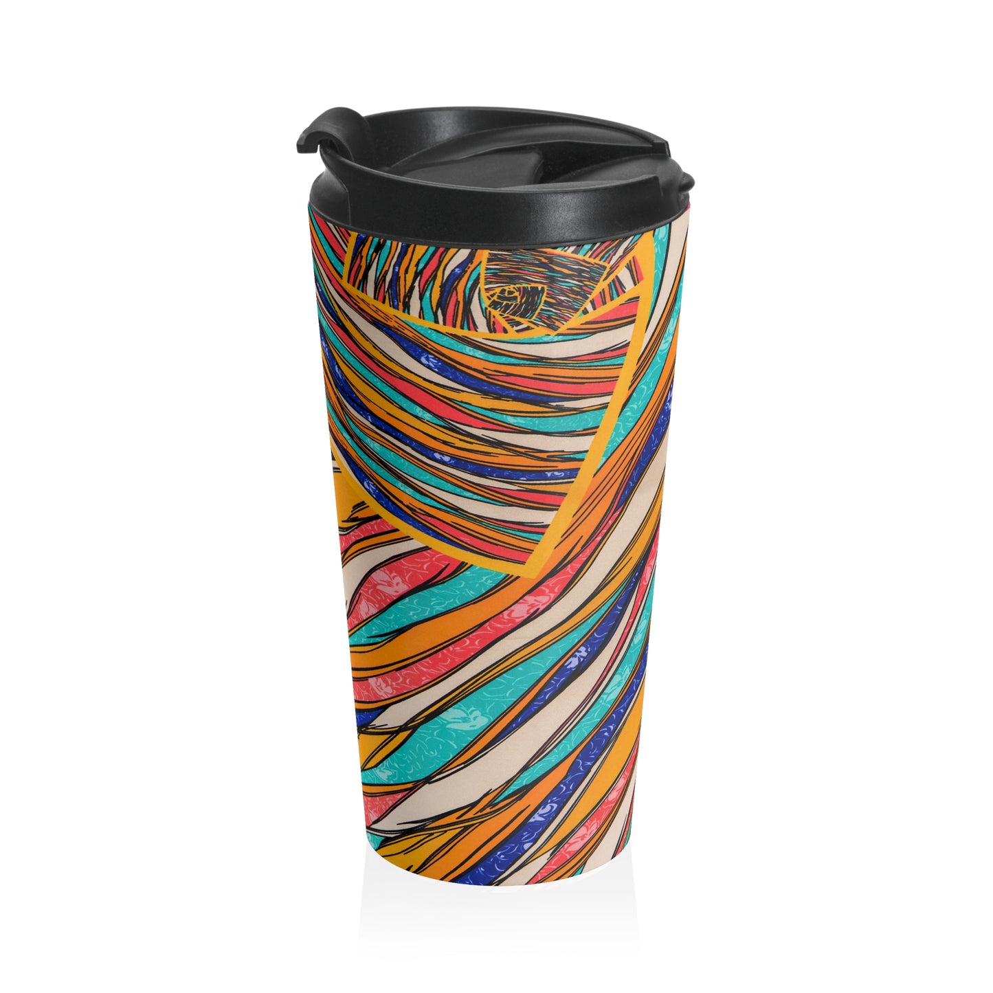 Color Brushstroke - Inovax Stainless Steel Travel Mug