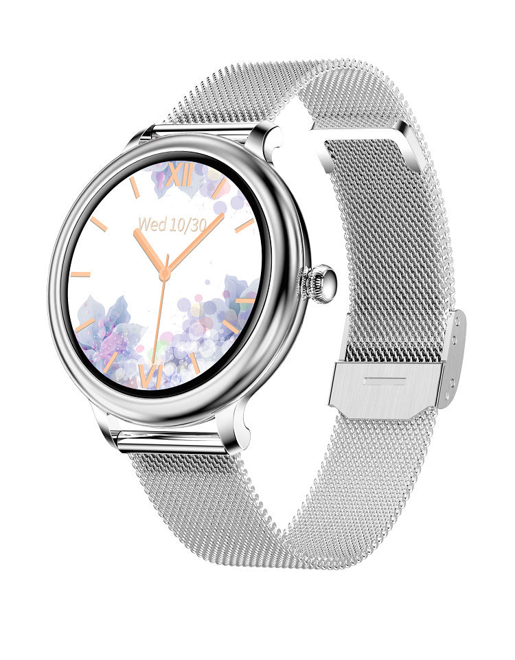 Reloj inteligente con pantalla táctil de círculo completo, monitorización del sueño y frecuencia cardíaca, reloj femenino