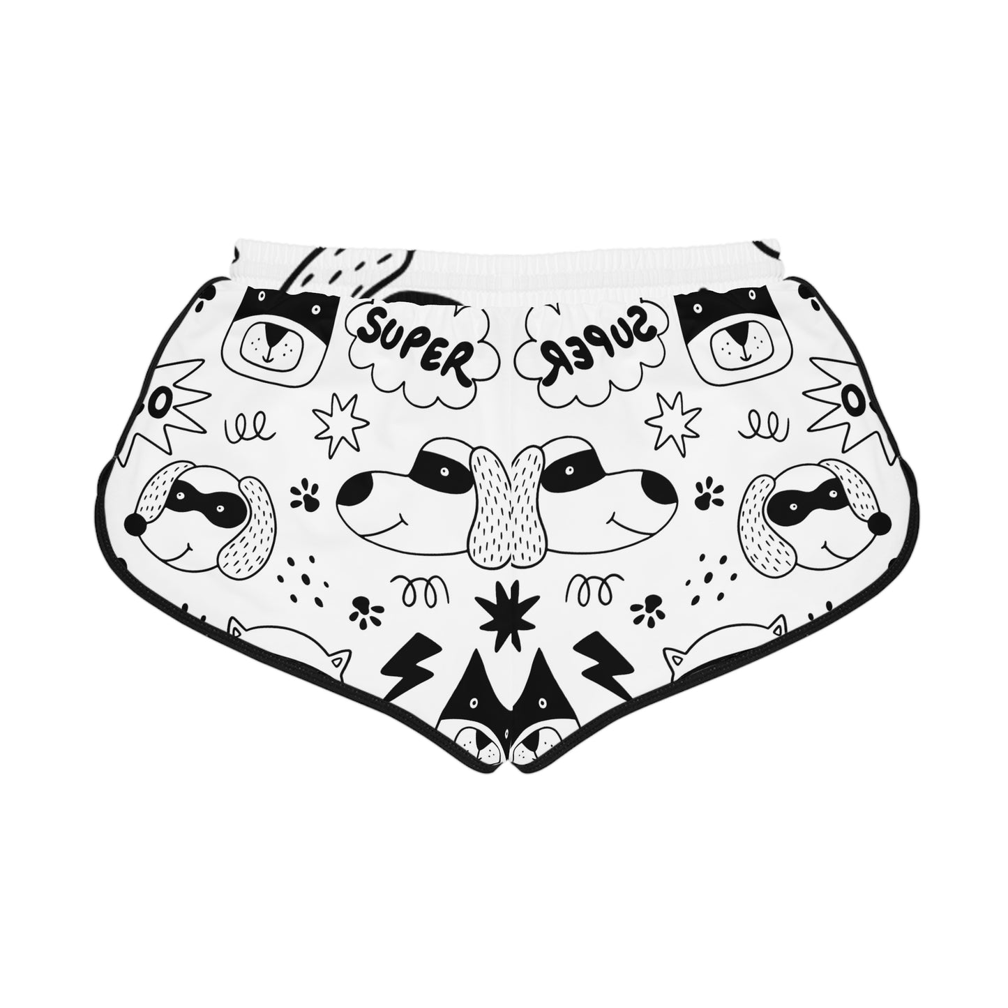 Doodle Dogs &amp; Cats - Pantalones cortos relajados para mujer Inovax