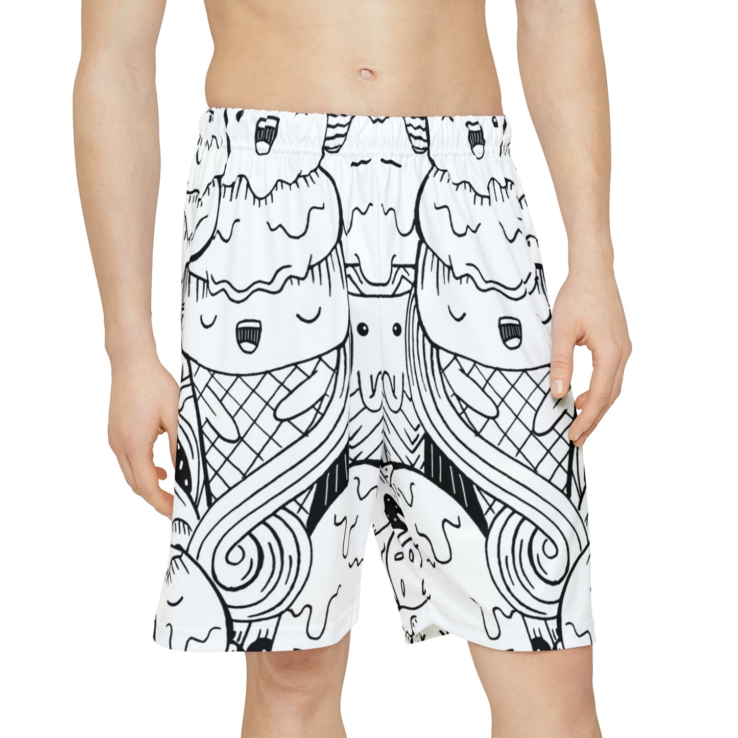 Doodle Icecream - Inovax Men’s Sports Shorts