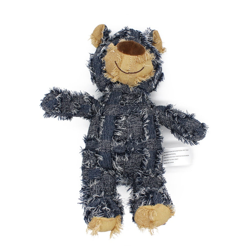 Mignon chien de compagnie chat en peluche grincement son chien jouets ours forme chiens de compagnie résistant aux morsures molaire jouets à mâcher animaux interactifs jouets de formation produits pour animaux de compagnie