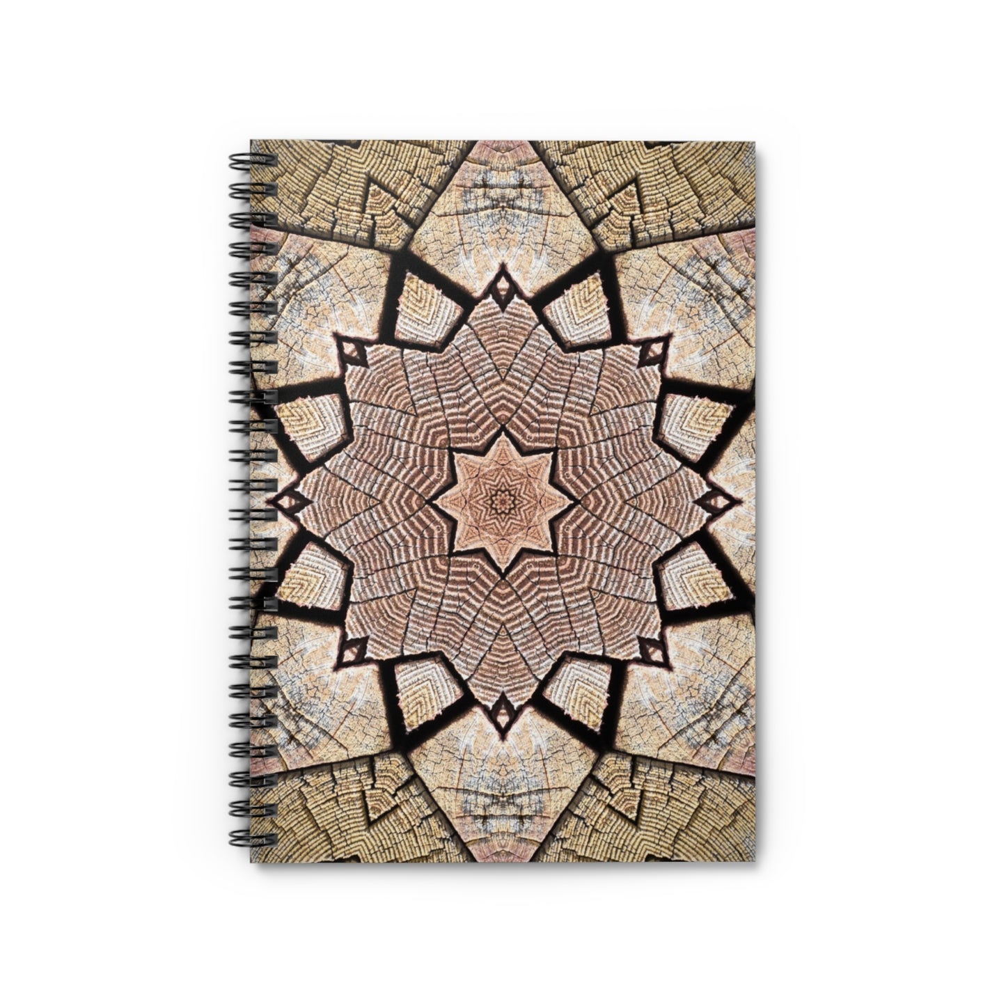 Mandala marron - Carnet à spirale Inovax (ligne lignée)