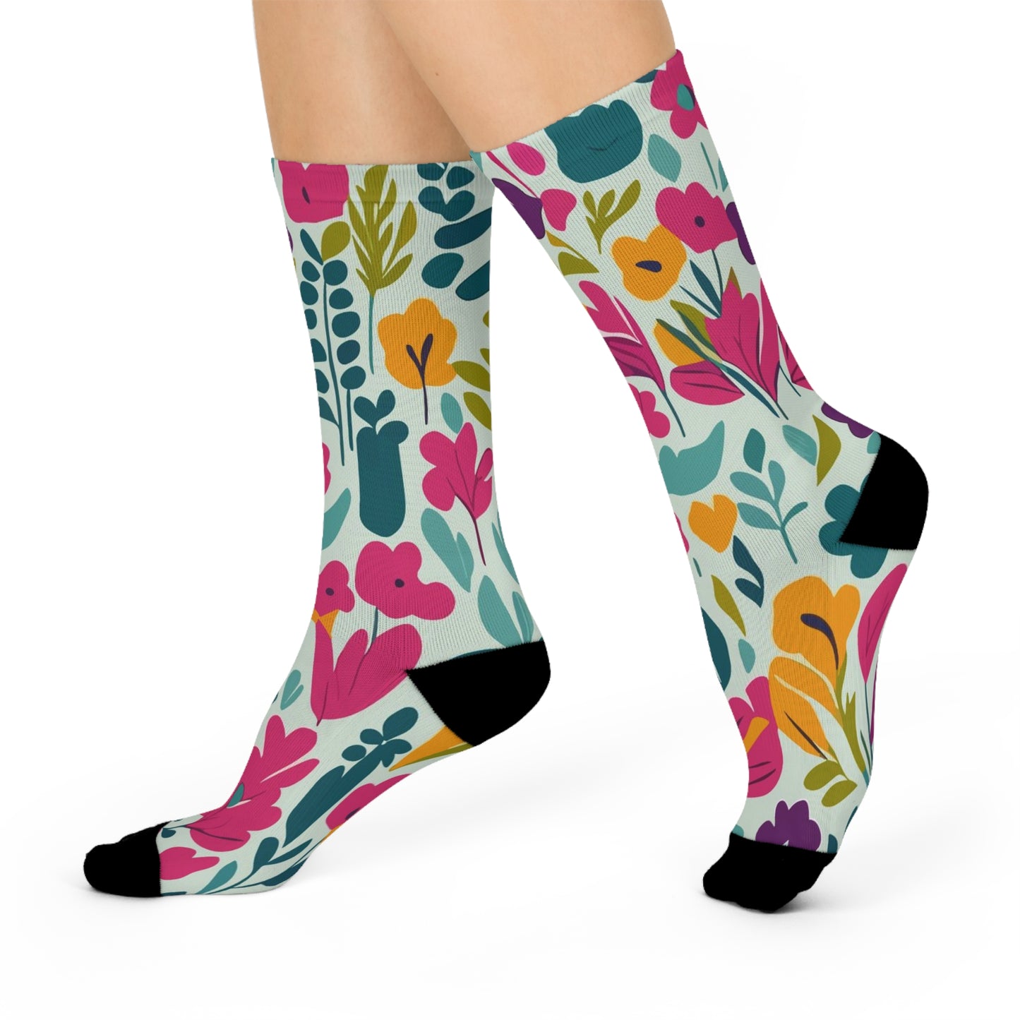 Light flowers - Inovax Cushioned Crew Socks