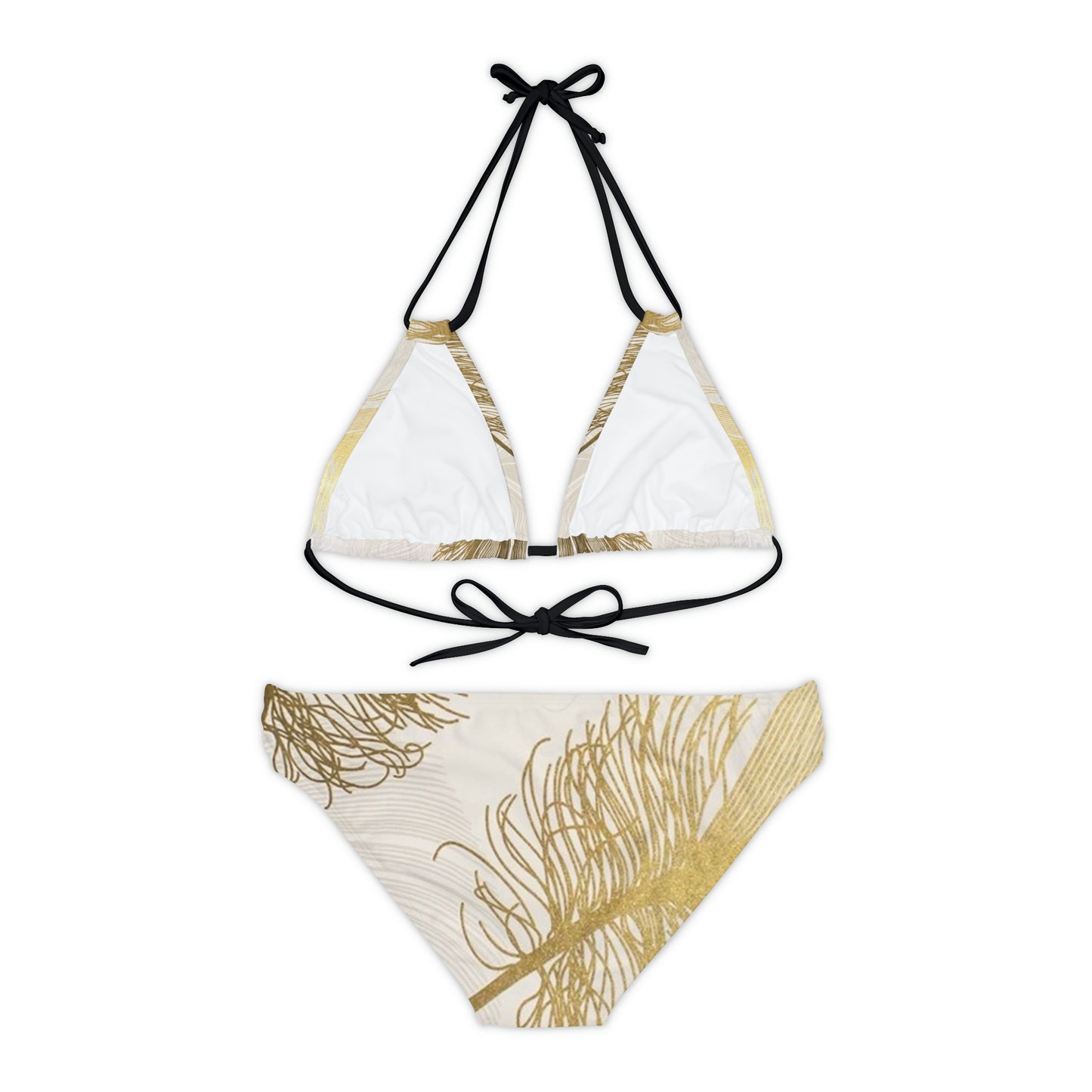 Golden Feathers - Inovax Strappy Bikini Set