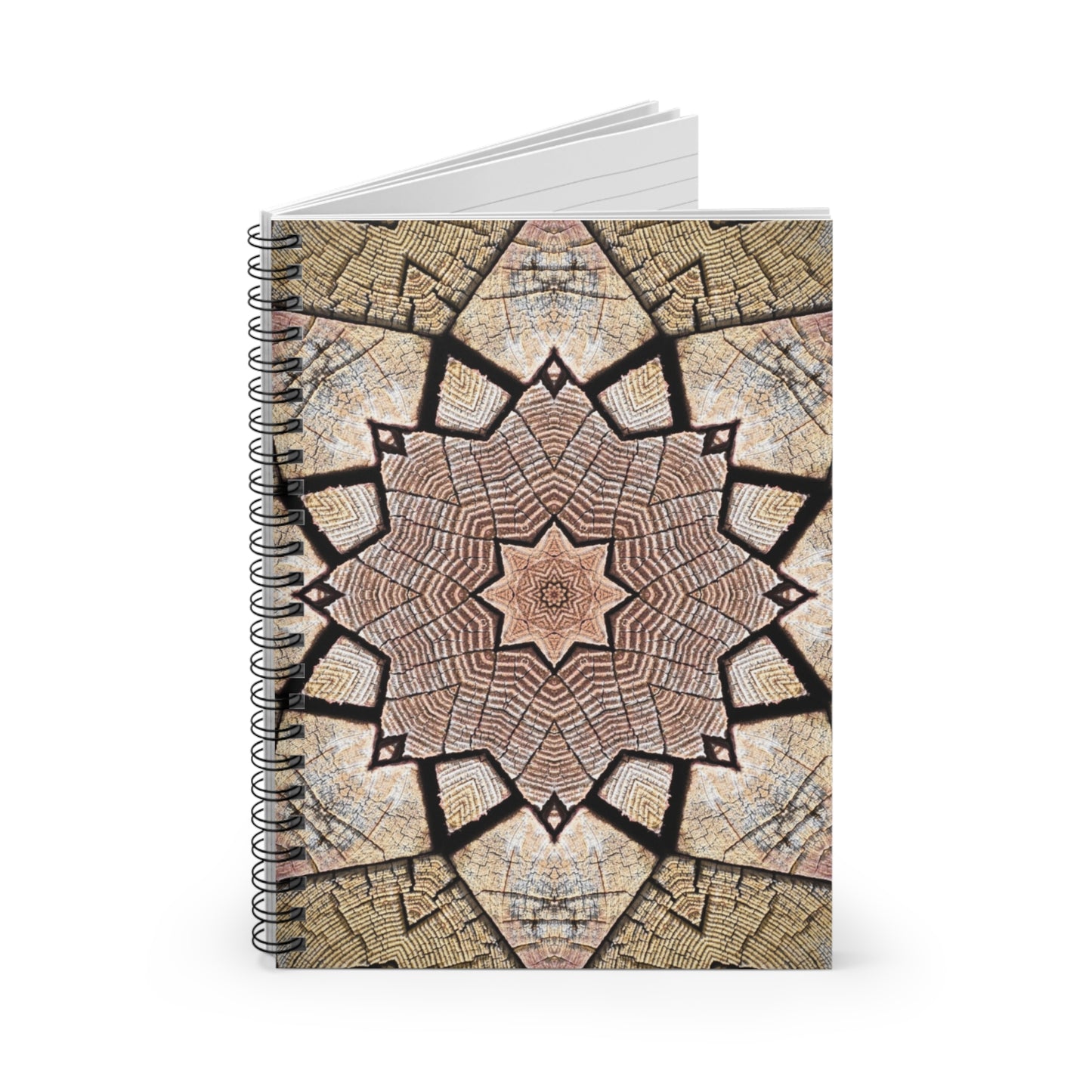 Mandala marron - Carnet à spirale Inovax (ligne lignée)