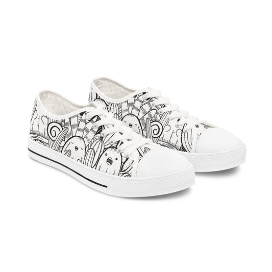 Doodle Cactus - Inovax Woman's Low Top Sneakers