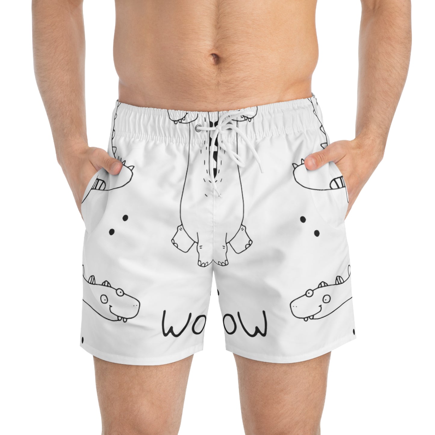 Doodle Dinosours - Inovax Swim Trunks