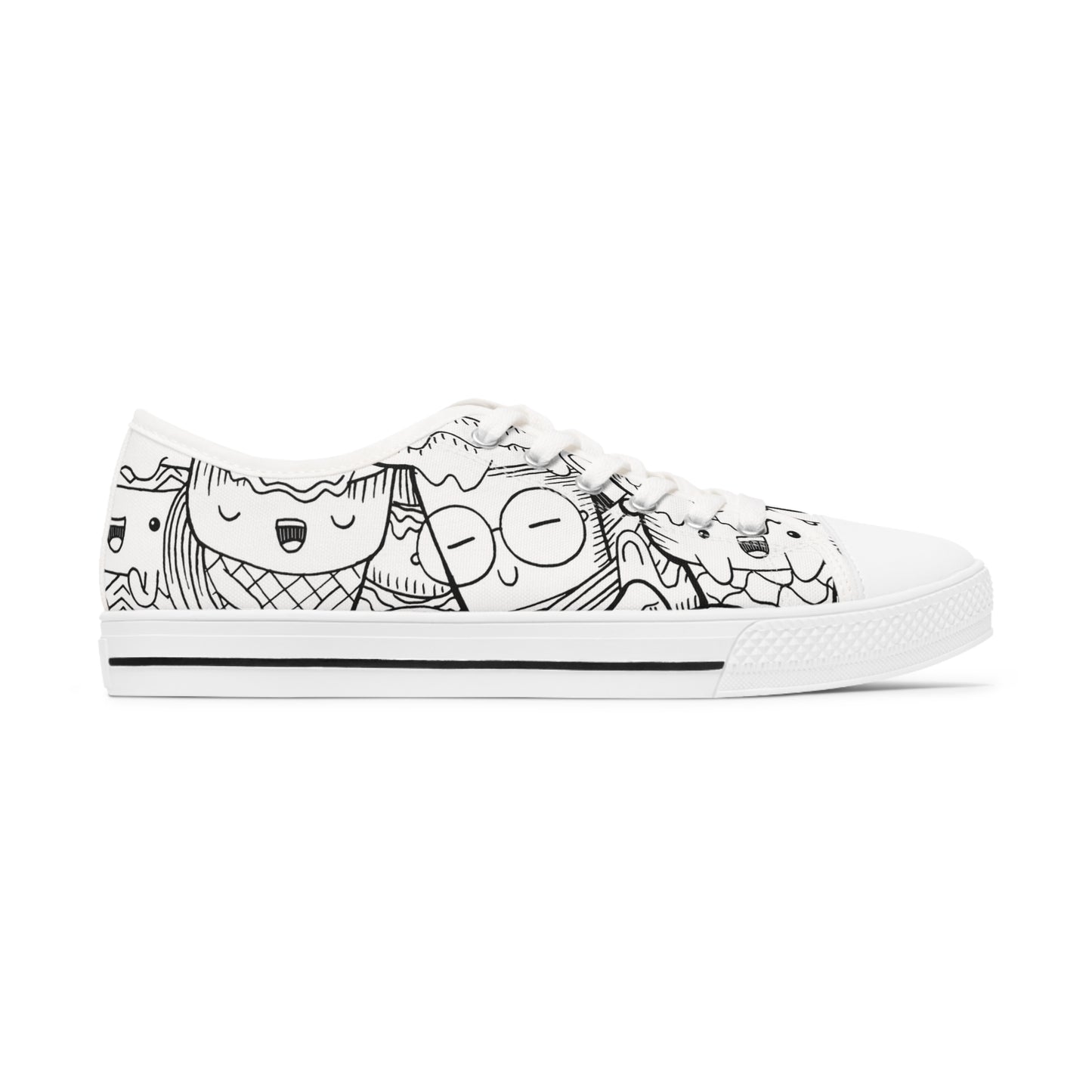 Doodle Icecream - Inovax Woman's Low Top Sneakers