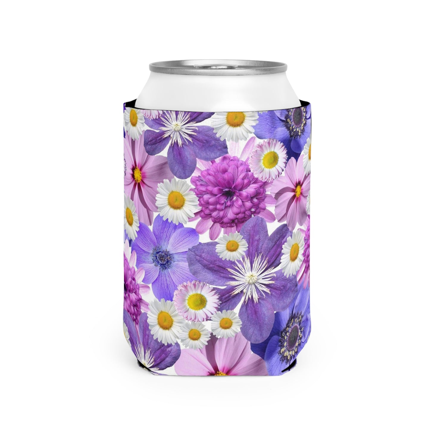 Flores moradas - Funda enfriadora de latas Inovax