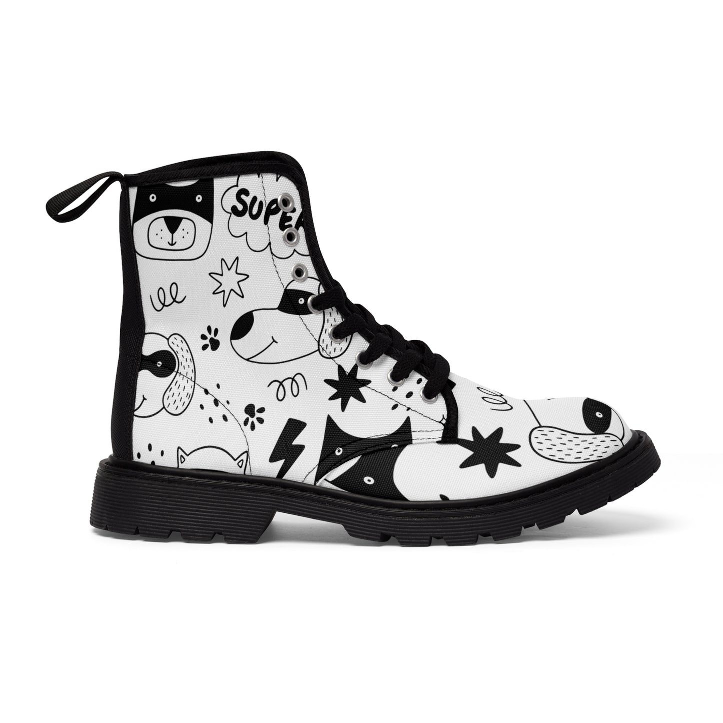 Doodle Dogs & Cats - Inovax Woman's Canvas Boots