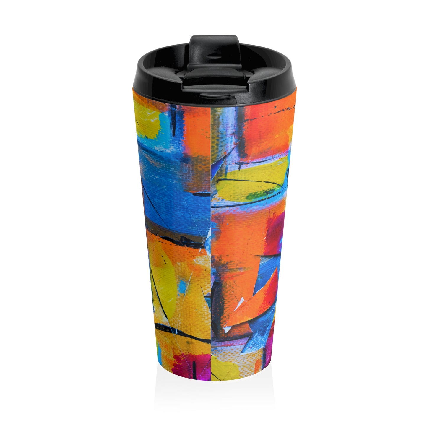 Couleurs carrées - Tasse de voyage en acier inoxydable Inovax