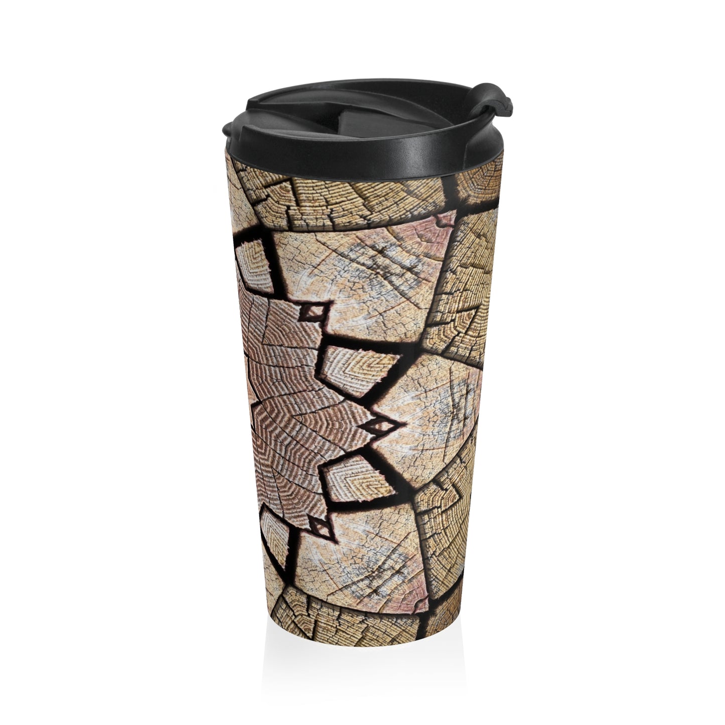 Brown Mandala - Inovax Stainless Steel Travel Mug