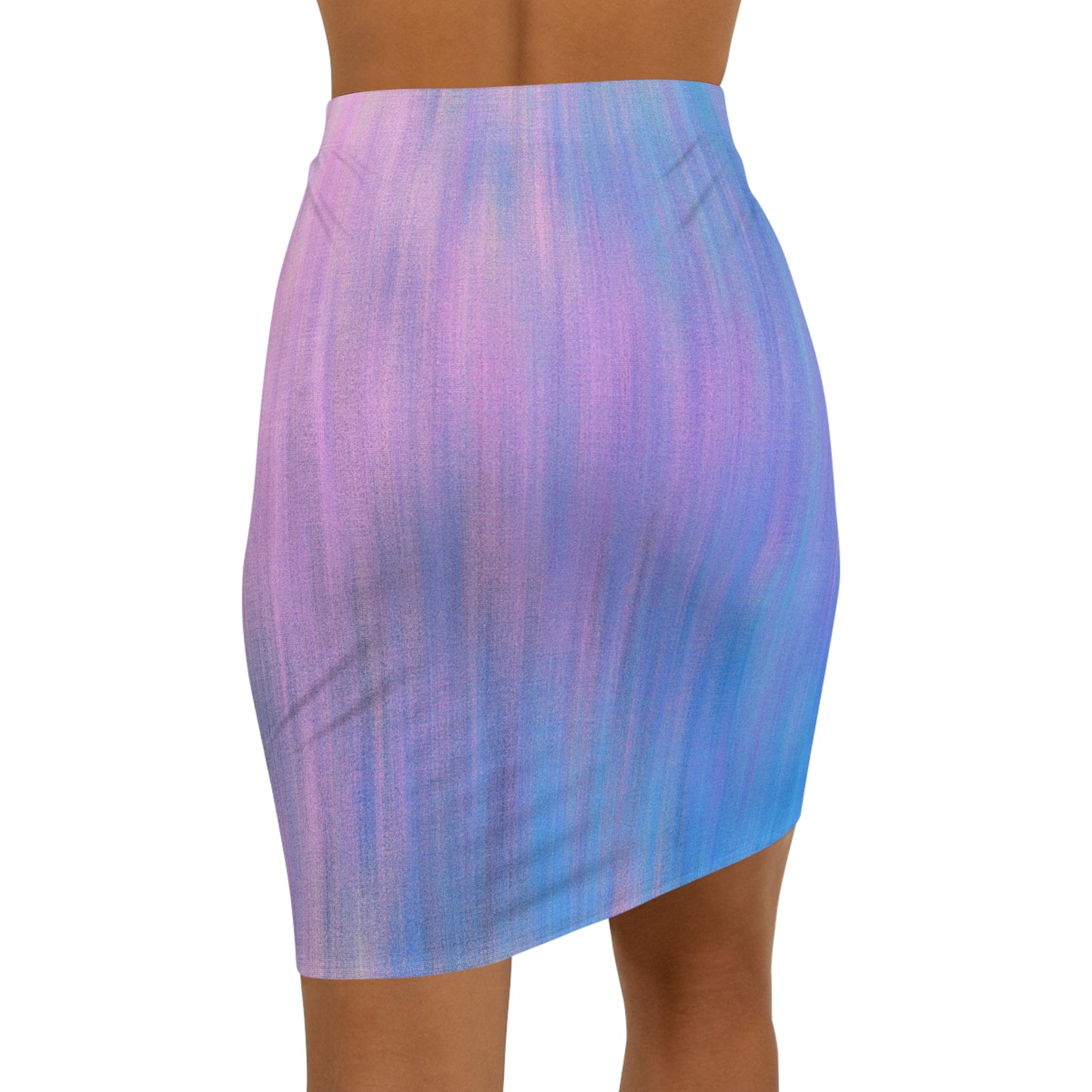 Blue & Purple Metalic - Inovax Women's Mini Skirt