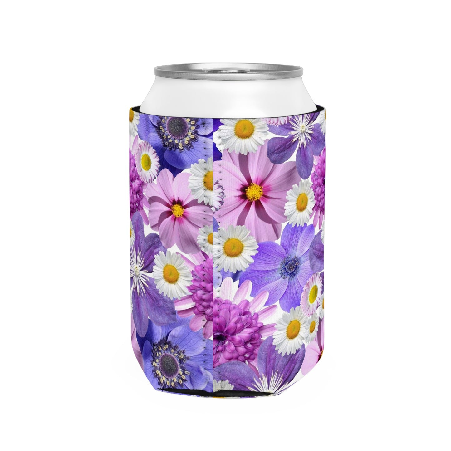 Fleurs violettes - Manchon isotherme pour canettes Inovax