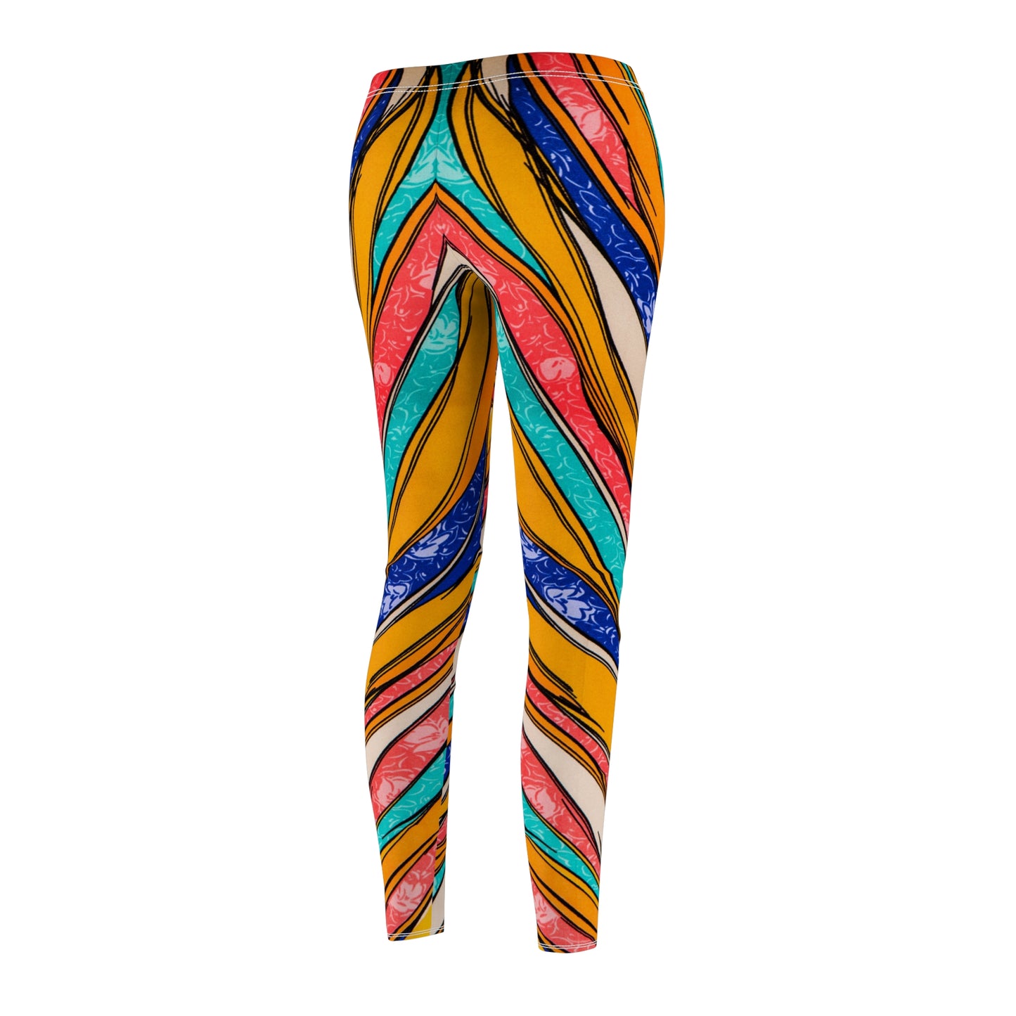 Color Brushstroke - Inovax Women's cut & sew Casual Leggings