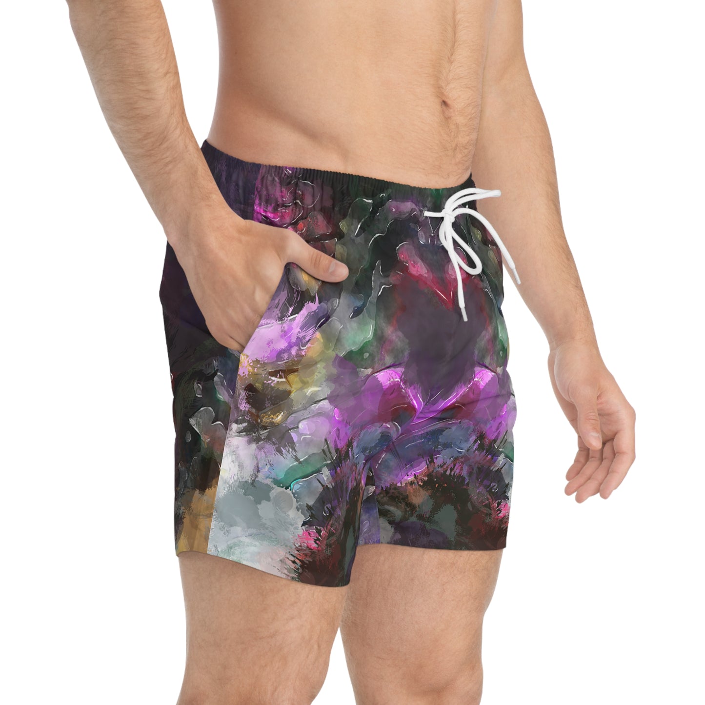 Purple Painting - Inovax Swim Trunks