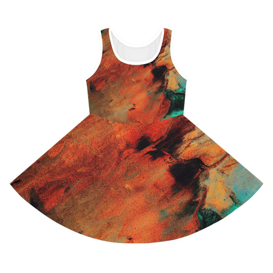 Orange flush - Inovax Girl's Sleeveless Sundress