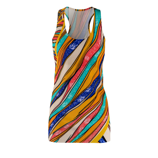 Color Brushstroke - Inovax Women's Cut & Sew Racerback Dress