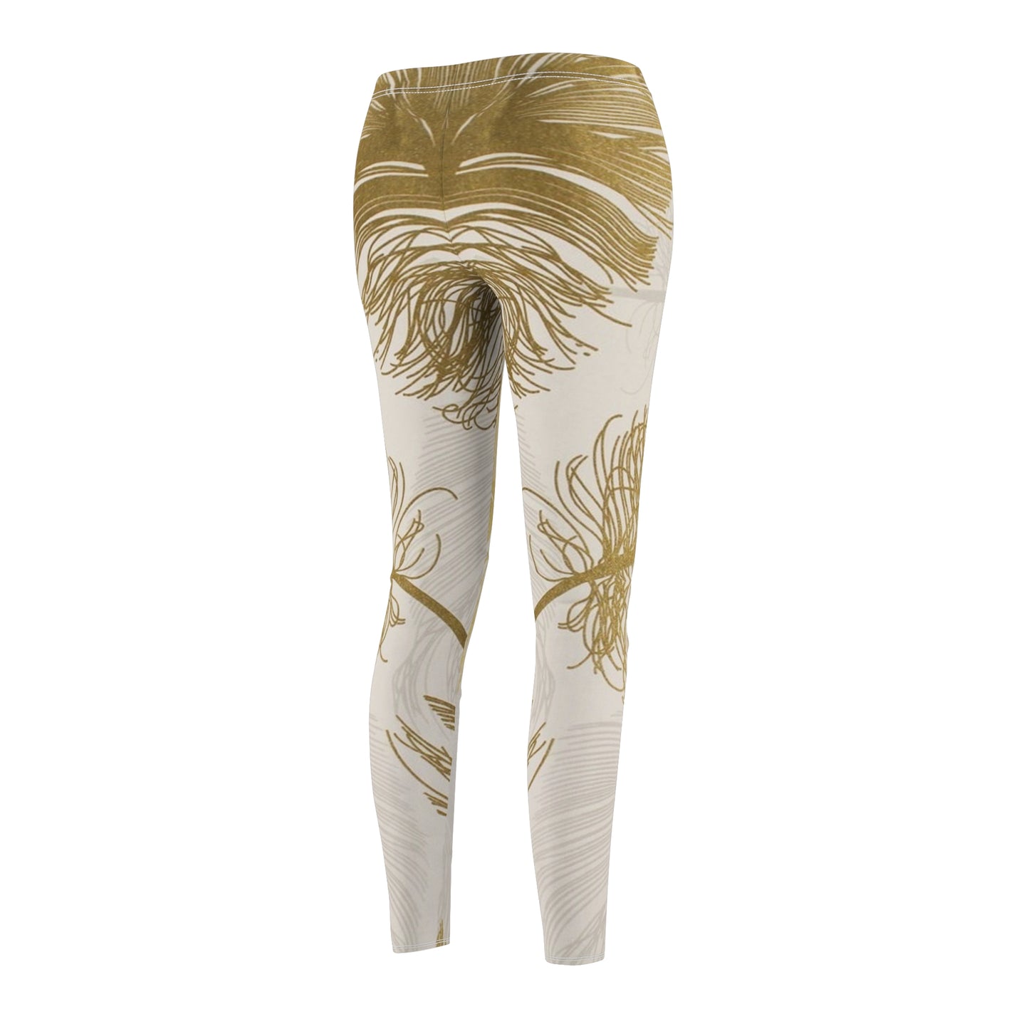 Golden Feathers - Inovax Women's cut & sew Casual Leggings