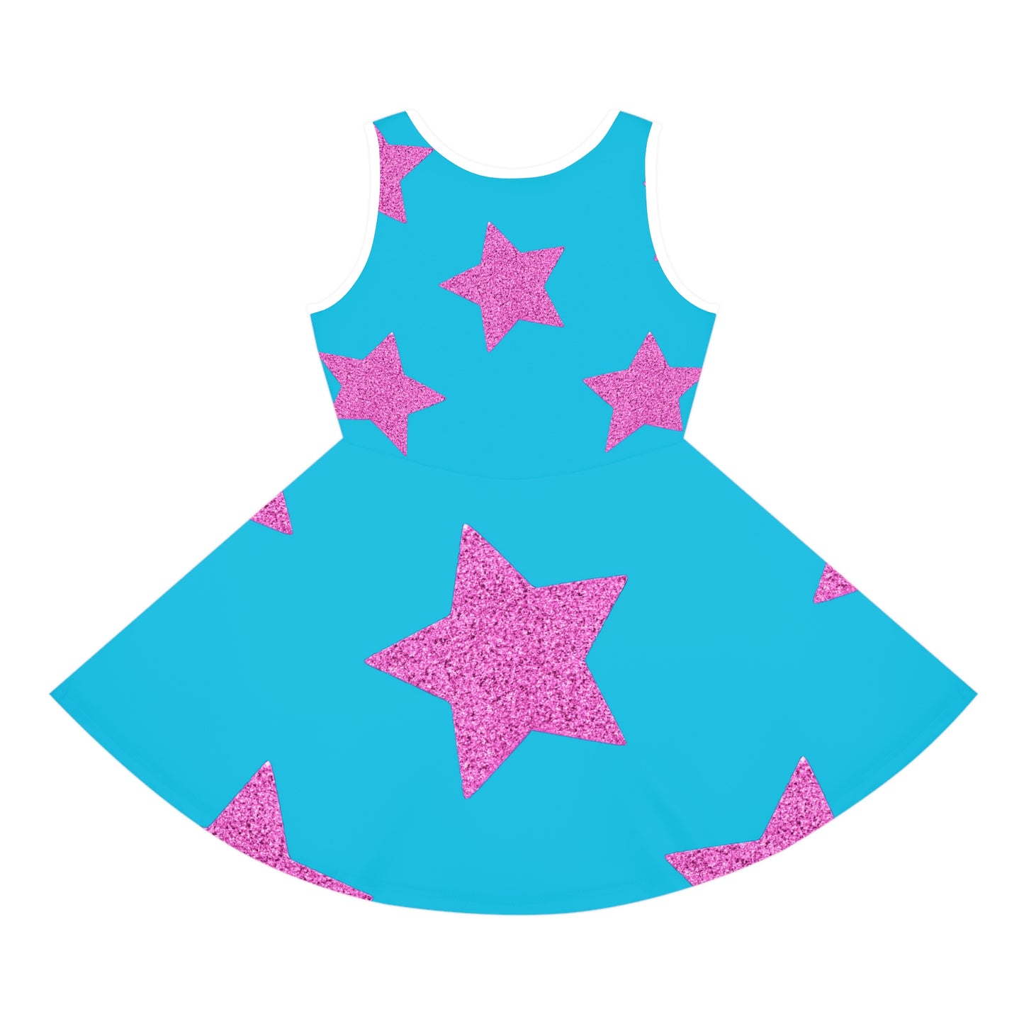 Pink Stars - Robe d'été sans manches Inovax pour fille