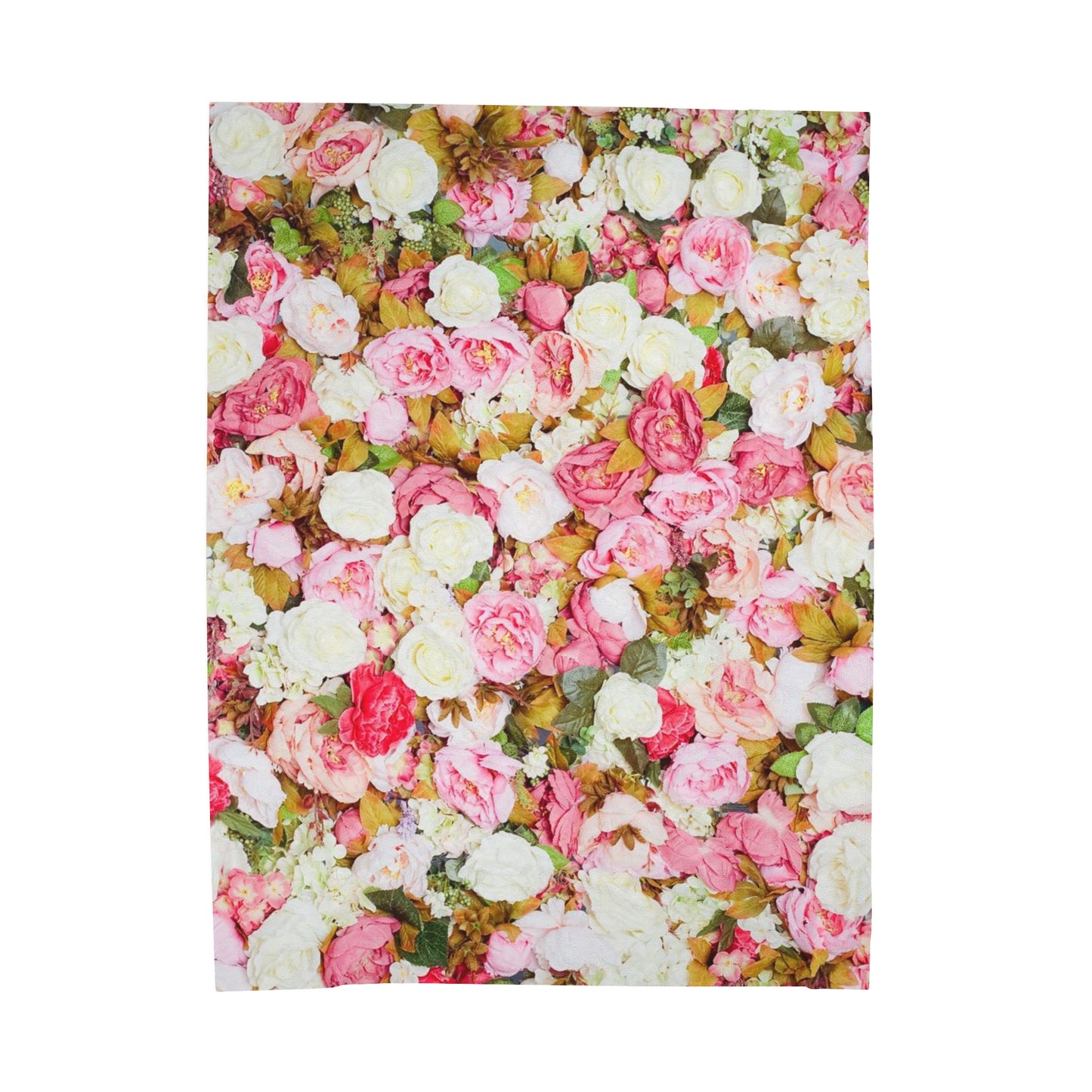 Pink Flowers - Inovax Velveteen Plush Blanket