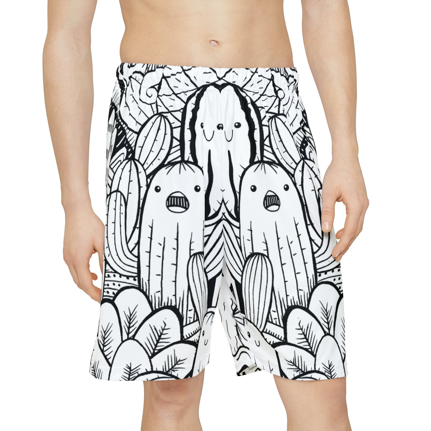 Doodle Cactus - Inovax Men’s Sports Shorts