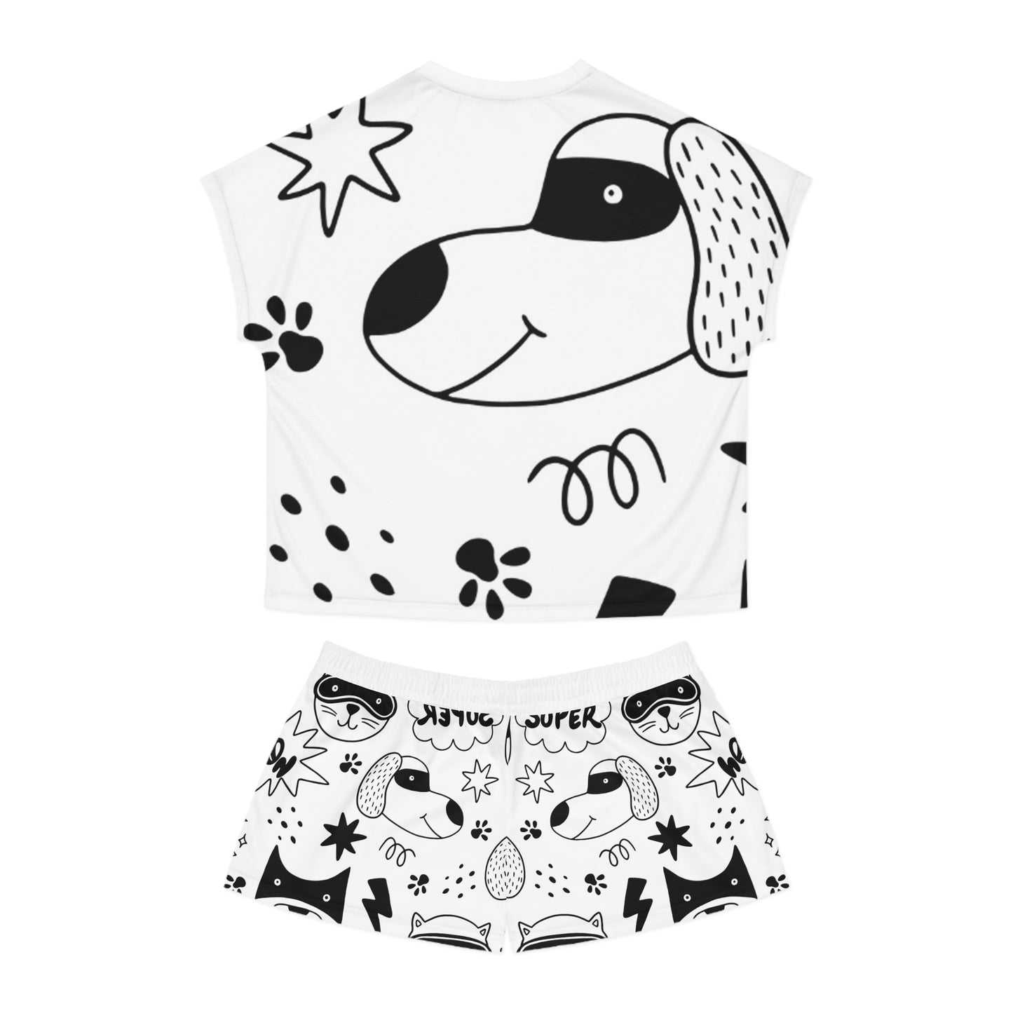 Doodle Dogs &amp; Cats - Ensemble pyjama court Inovax pour femme