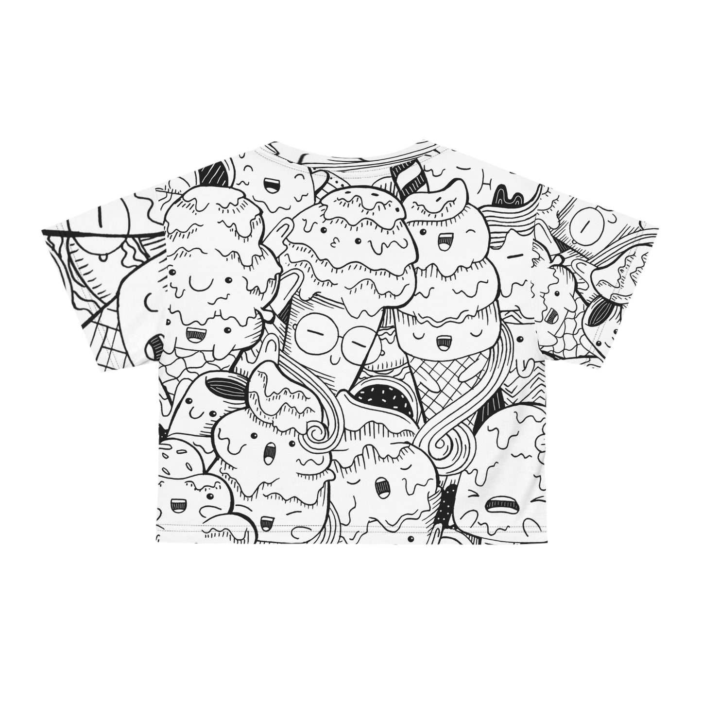 Doodle Icecream - Inovax Crop Tee