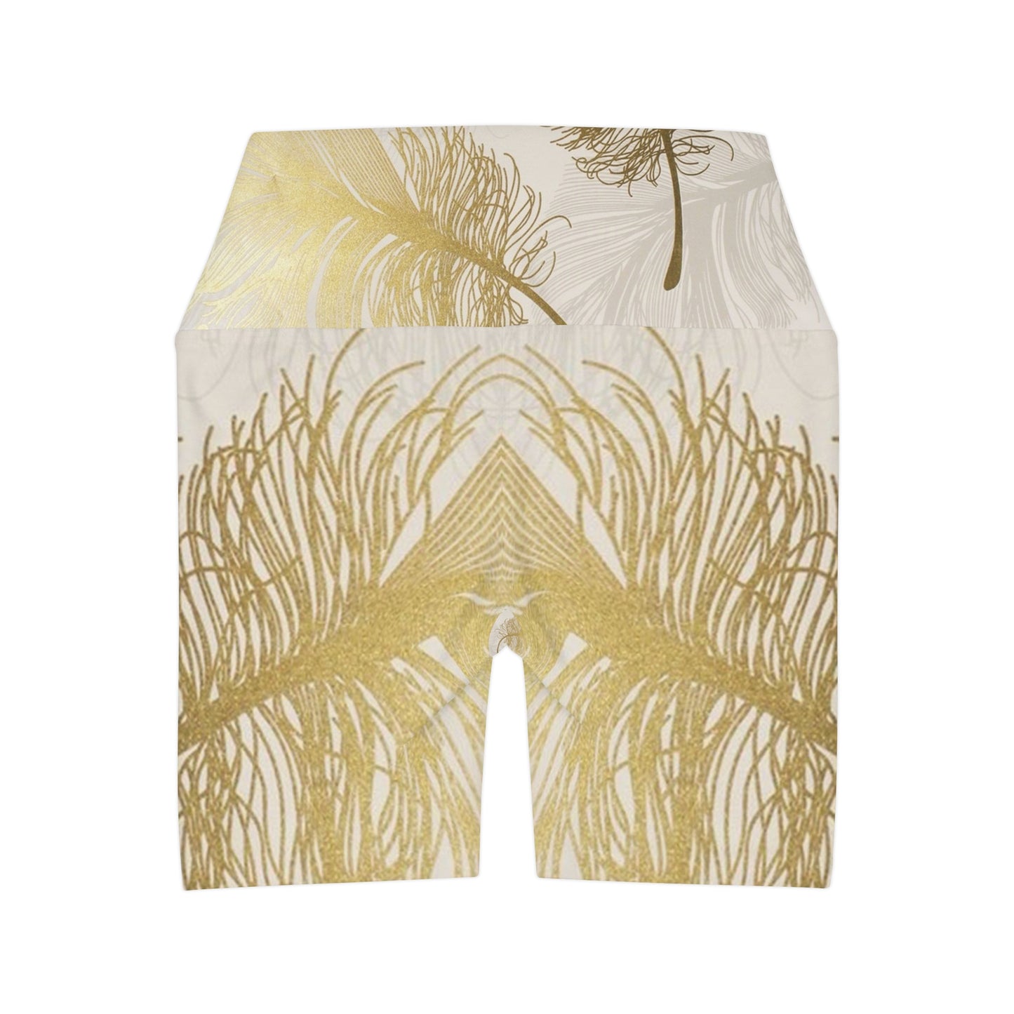 Golden Feathers - Inovax High Waisted Yoga Leggings