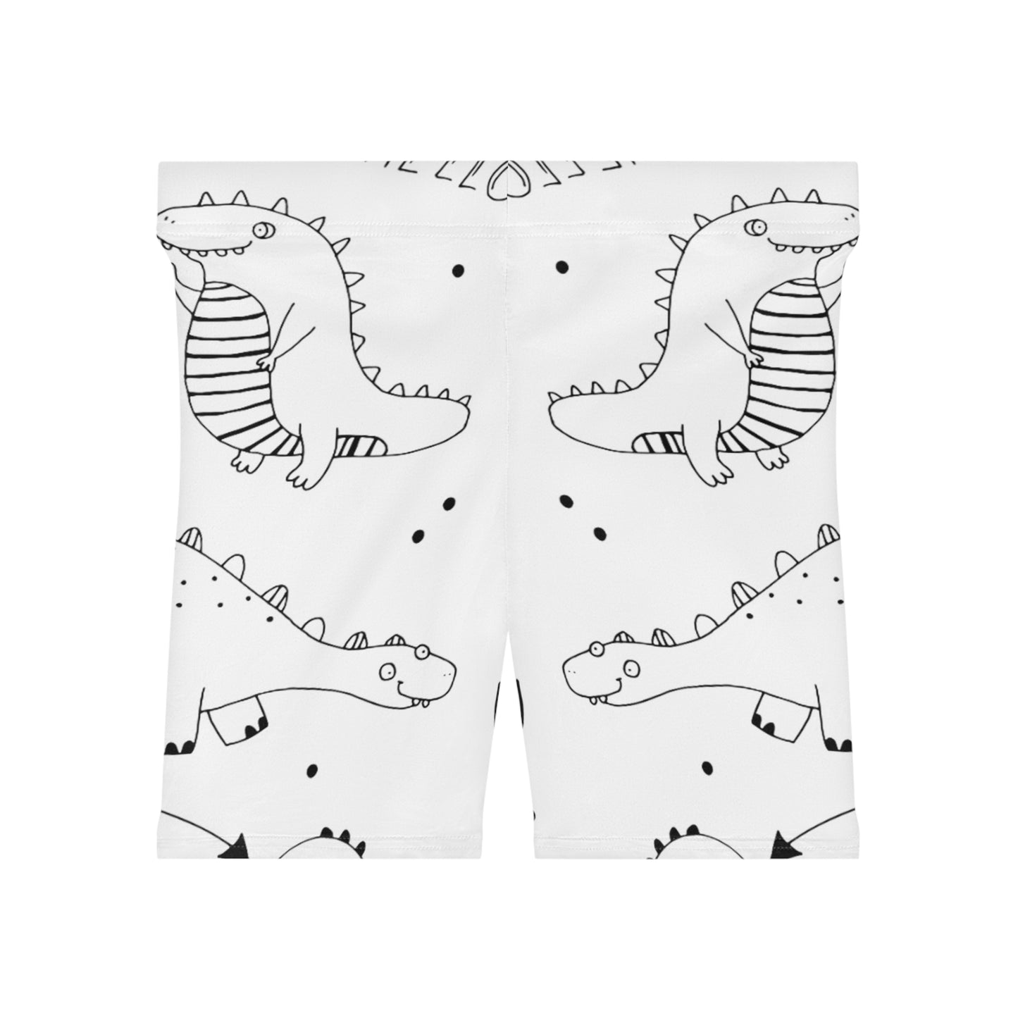 Doodle Dinosours - Pantalones cortos de motociclista para mujer Inovax