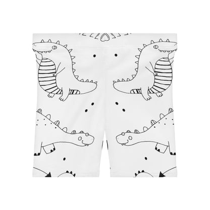 Doodle Dinosours - Pantalones cortos de motociclista para mujer Inovax