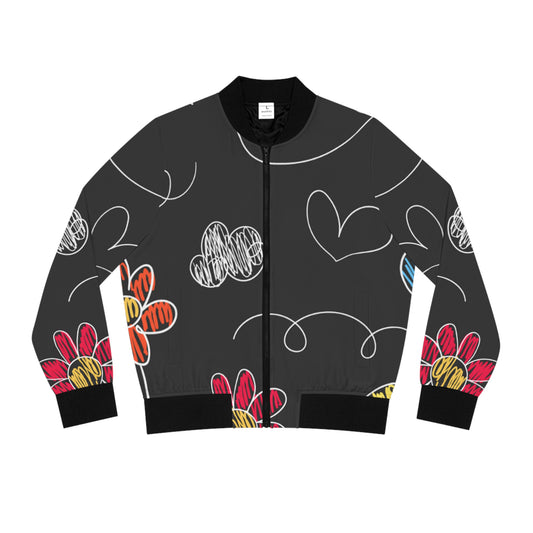 Kids Doodle Playground - Chaqueta bomber para mujer Inovax