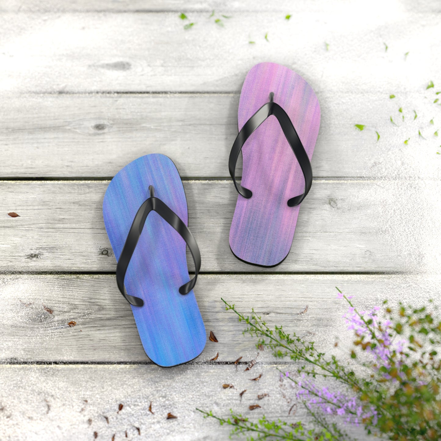 Blue & Purple Metalic - Inovax Flip Flops