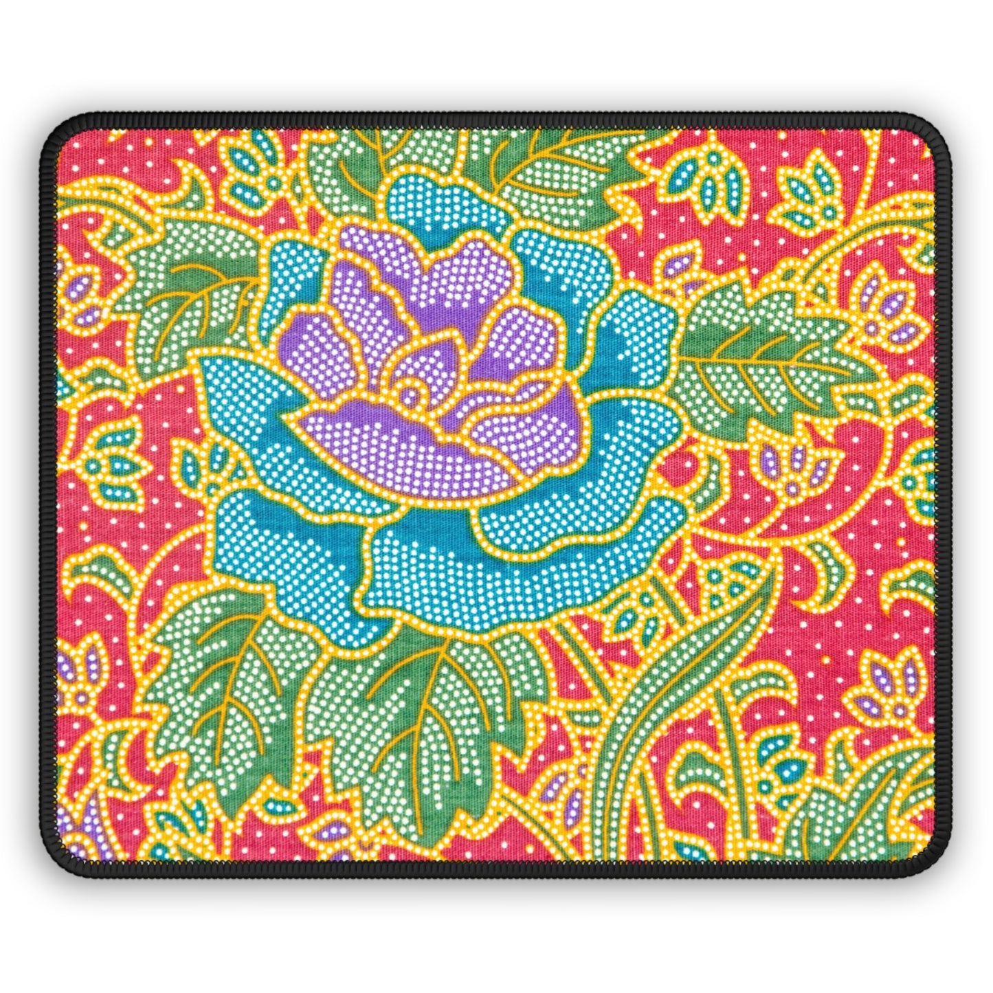 Green and red flowers - Inovax Gaming Mouse Pad